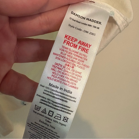 Damson Madder Maggie embroidered tie front scallop blouse - Picture 9 of 11